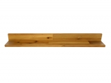 L-shaped acacia wall shelf
